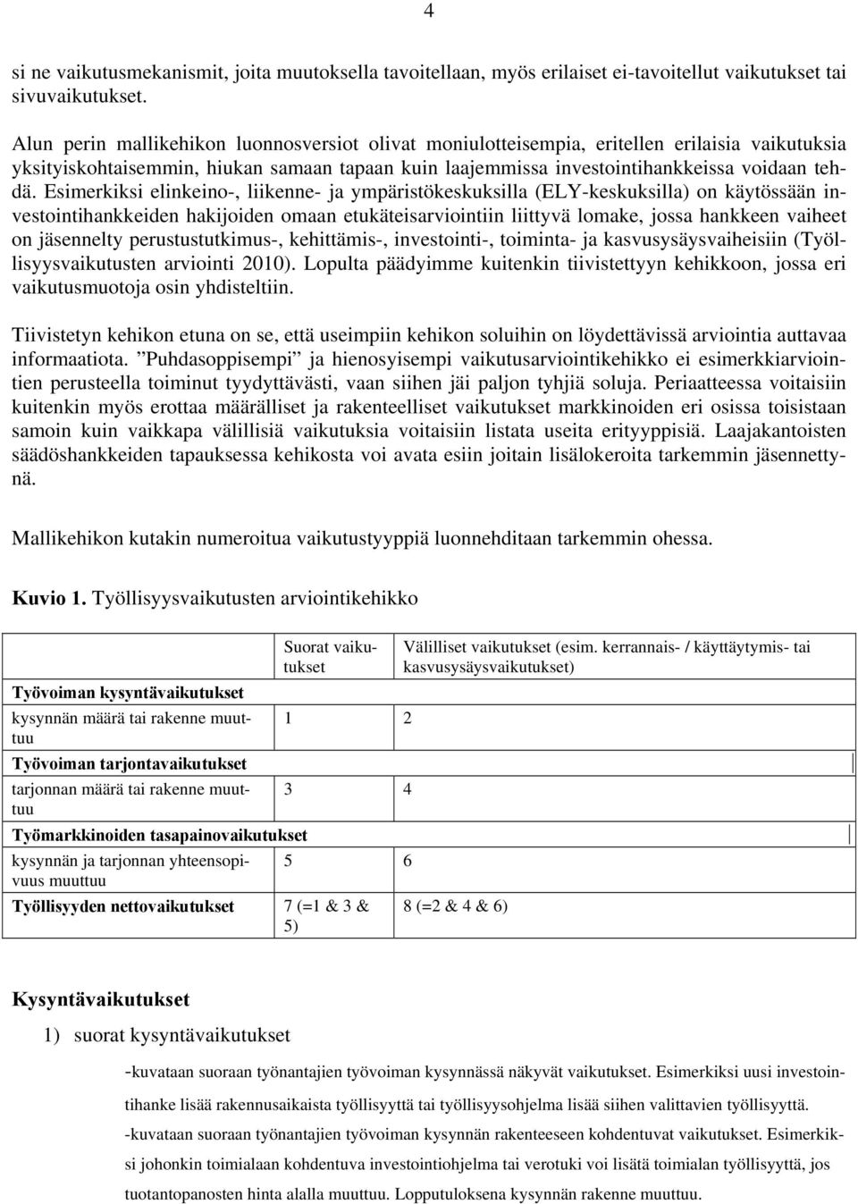 Esimerkiksi elinkeino-, liikenne- ja ympäristökeskuksilla (ELY-keskuksilla) on käytössään investointihankkeiden hakijoiden omaan etukäteisarviointiin liittyvä lomake, jossa hankkeen vaiheet on