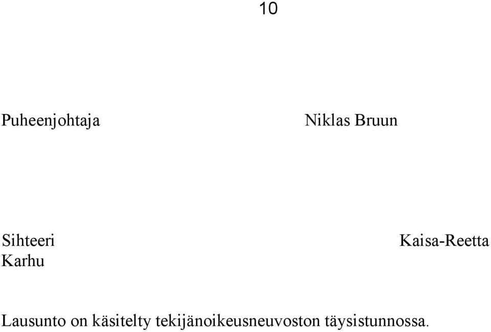 Lausunto on käsitelty