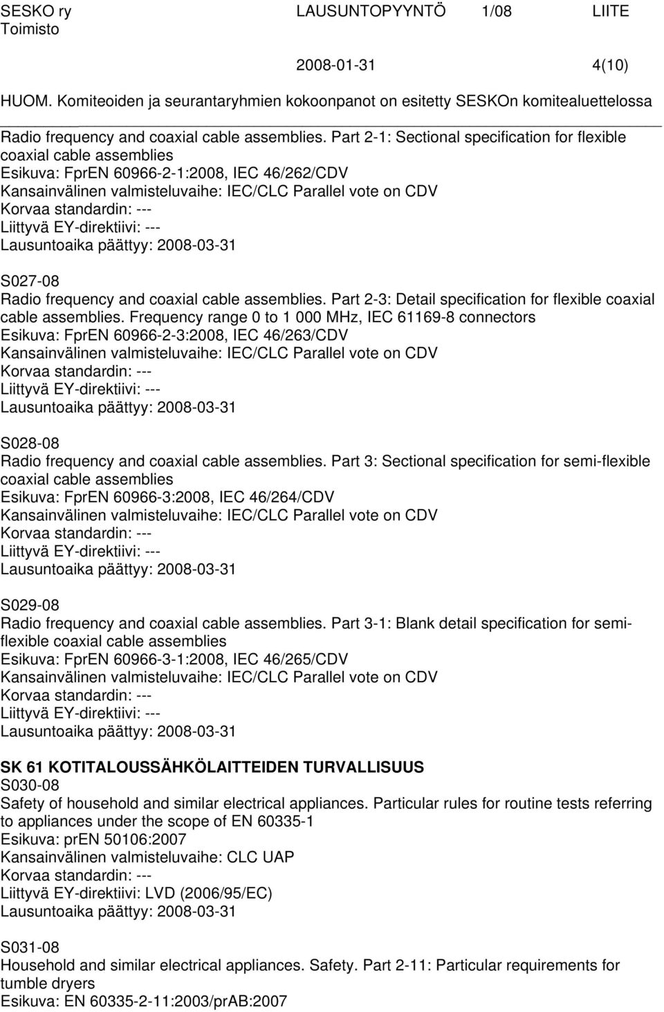 Part 2-3: Detail specification for flexible coaxial cable assemblies.