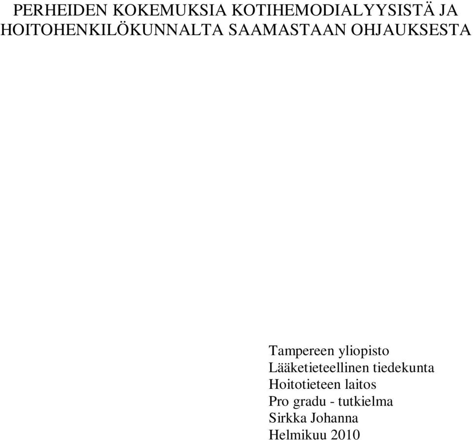 Tampereen yliopisto Lääketieteellinen tiedekunta