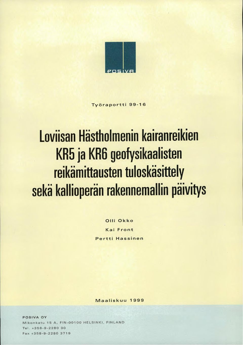 rakennemallin päivitys Olli Okko Kai Front Pertti Hassinen Maaliskuu