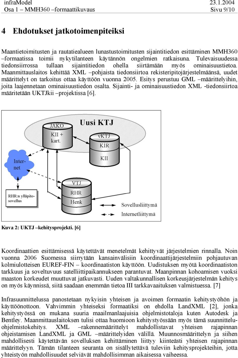 Maanmittauslaitos kehittää XML pohjaista tiedonsiirtoa rekisteripitojärjestelmäänsä, uudet määrittelyt on tarkoitus ottaa käyttöön vuonna 2005.