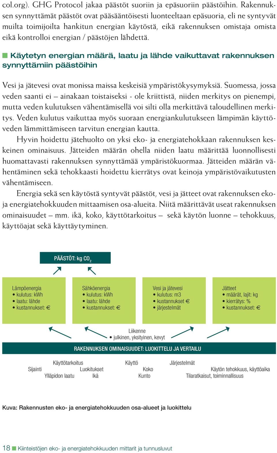 päästöjen lähdettä. n Käytetyn energian määrä, laatu ja lähde vaikuttavat rakennuksen synnyttämiin päästöihin Vesi ja jätevesi ovat monissa maissa keskeisiä ympäristökysymyksiä.