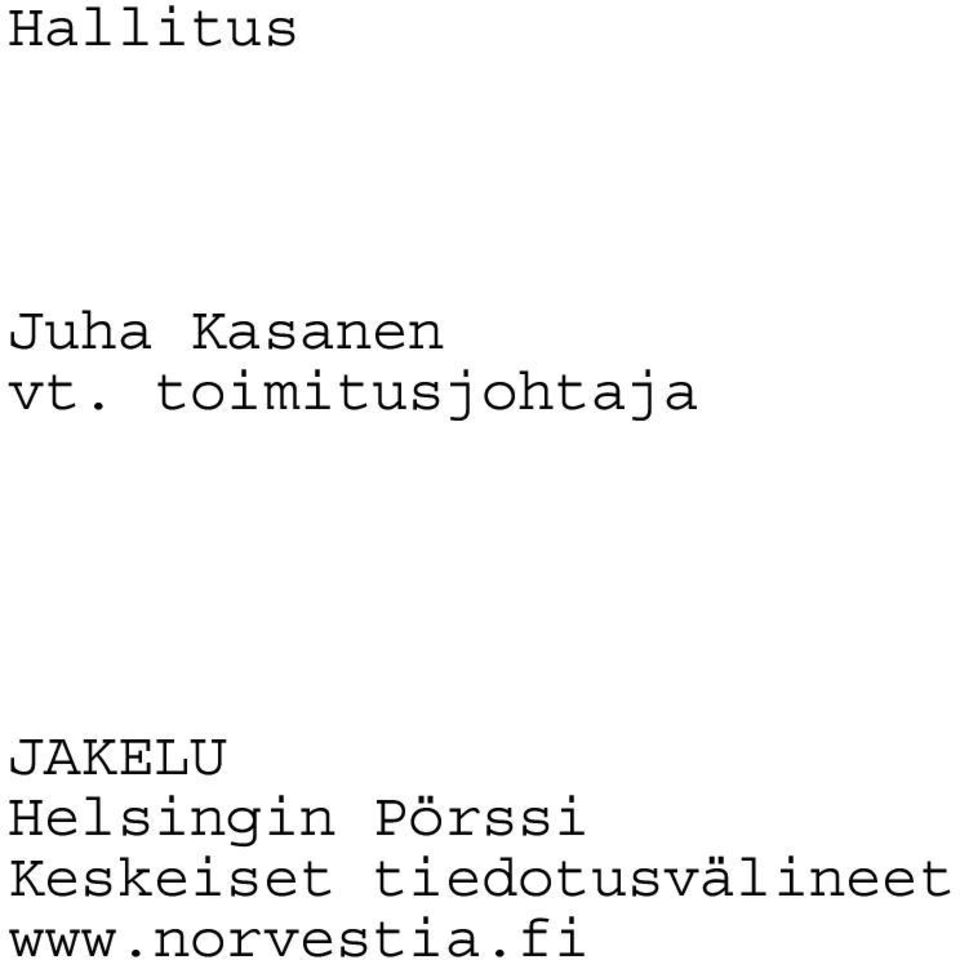 Helsingin Pörssi Keskeiset