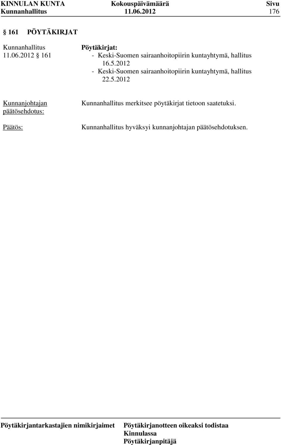 sairaanhoitopiirin kuntayhtymä, hallitus 16.5.