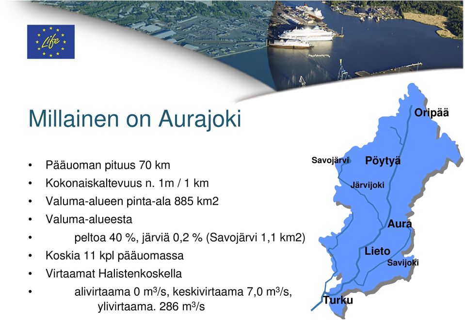 (Savojärvi 1,1 km2) Koskia 11 kpl pääuomassa Virtaamat Halistenkoskella alivirtaama 0 m