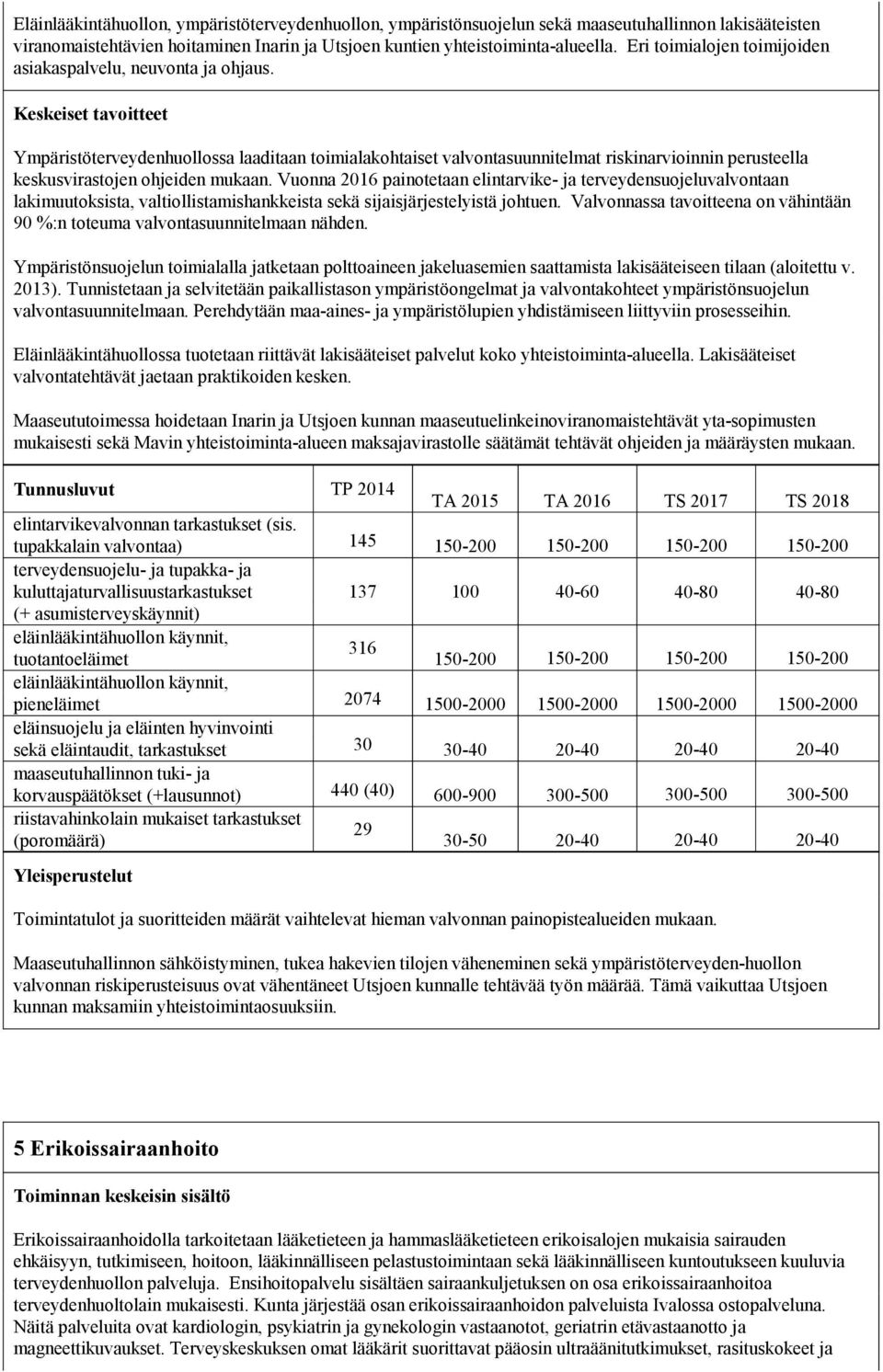 Ympäristöterveydenhuollossa laaditaan toimialakohtaiset valvontasuunnitelmat riskinarvioinnin perusteella keskusvirastojen ohjeiden mukaan.