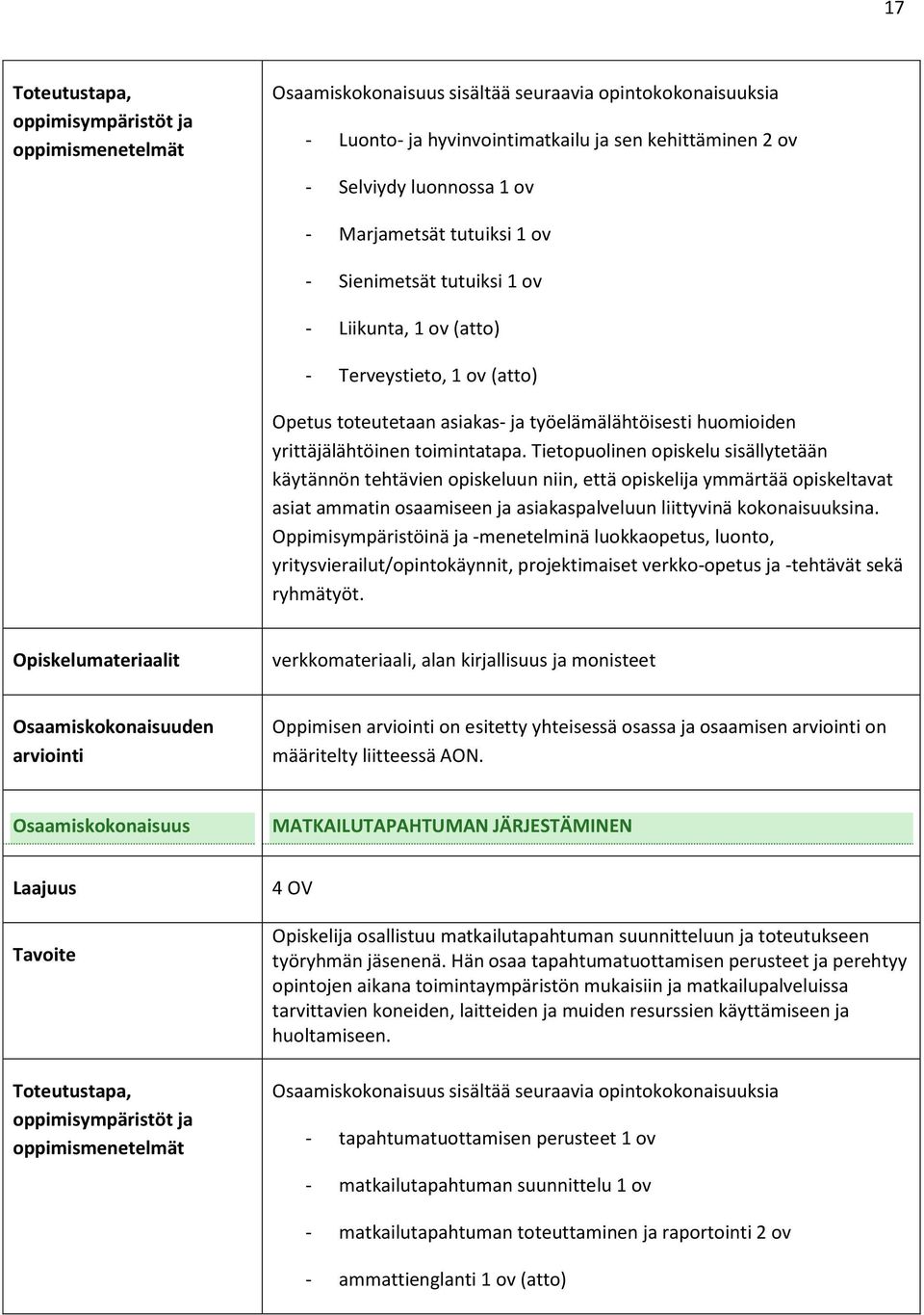 Tietopuolinen opiskelu sisällytetään käytännön tehtävien opiskeluun niin, että opiskelija ymmärtää opiskeltavat asiat ammatin osaamiseen ja asiakaspalveluun liittyvinä kokonaisuuksina.