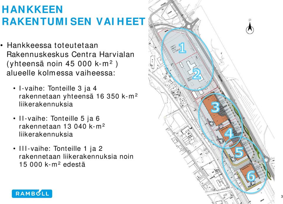 rakennetaan yhteensä 16 350 k-m 2 liikerakennuksia II-vaihe: Tonteille 5 ja 6 rakennetaan 13