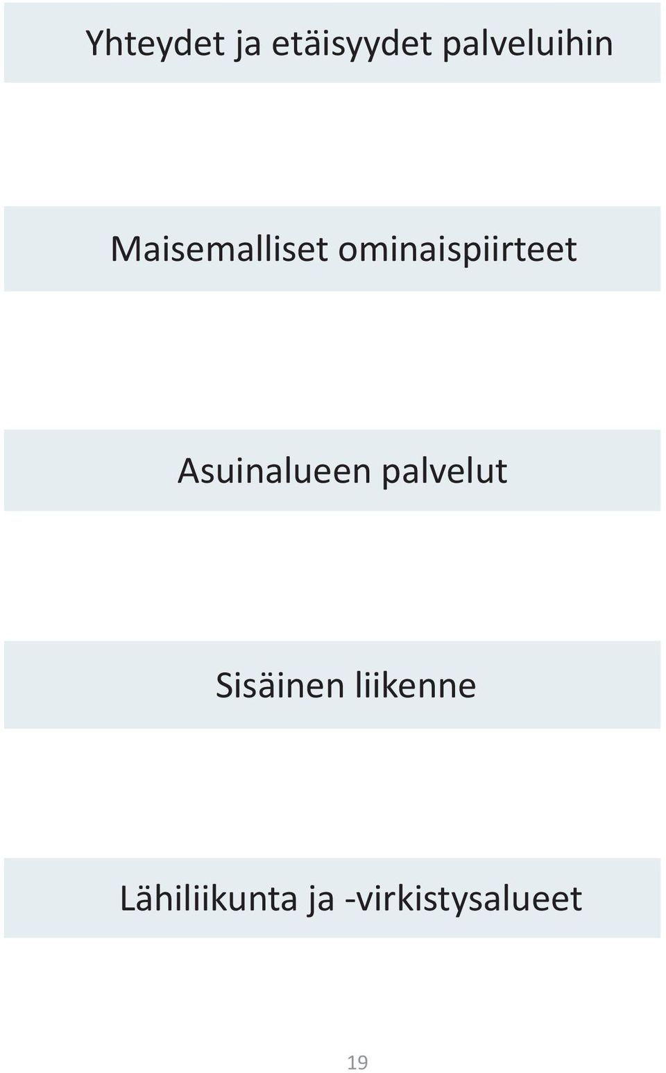 Asuinalueen palvelut Sisäinen