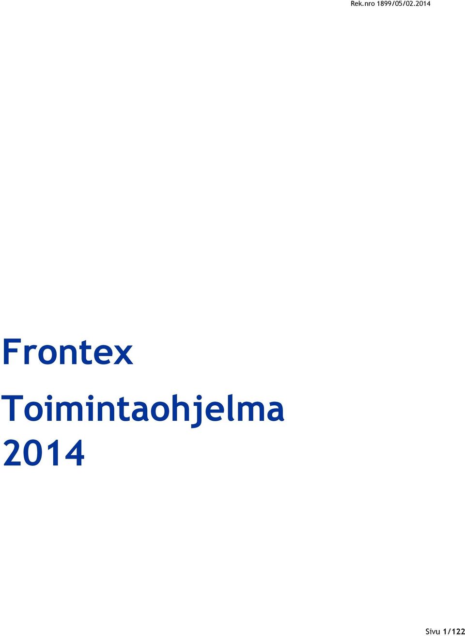 2014 Frontex