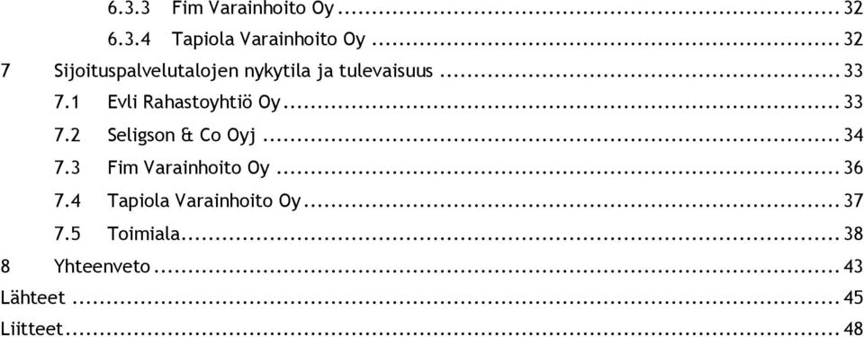 1 Evli Rahastoyhtiö Oy... 33 7.2 Seligson & Co Oyj... 34 7.