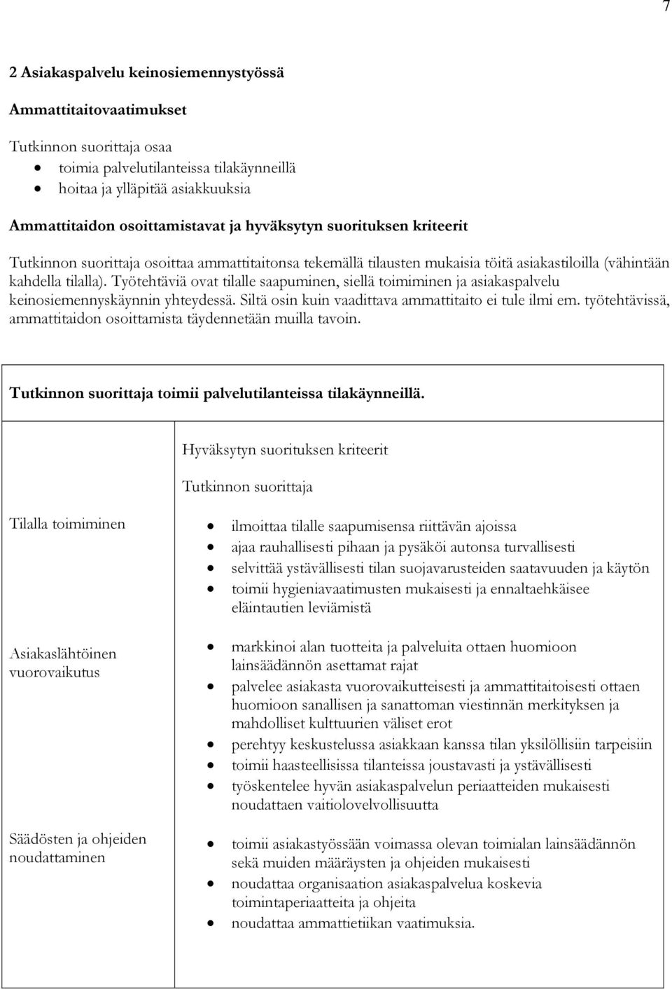 Työtehtäviä ovat tilalle saapuminen, siellä toimiminen ja asiakaspalvelu keinosiemennyskäynnin yhteydessä. Siltä osin kuin vaadittava ammattitaito ei tule ilmi em.