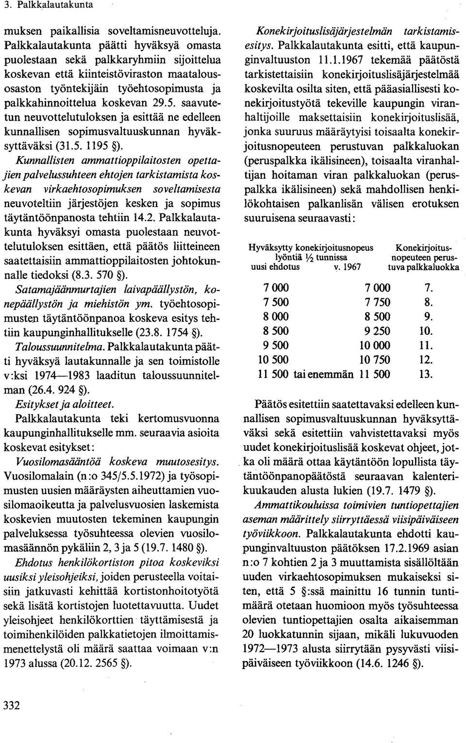 saavutetun neuvottelutuloksen ja esittää ne edelleen kunnallisen sopimusvaltuuskunnan hyväksyttäväksi (31.5. 1195 ).