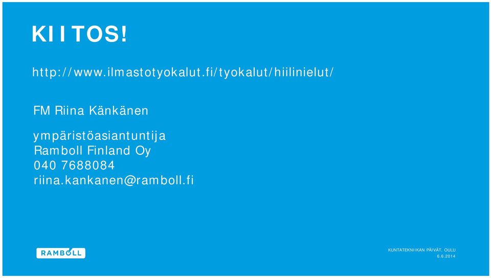 Känkänen ympäristöasiantuntija Ramboll