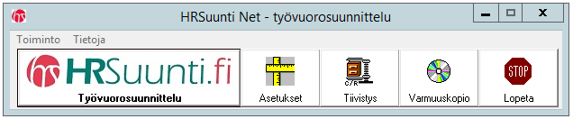 Ohjelmasta on pyritty tekemään mahdollisimman joustava ja helppokäyttöinen työvuorosuunnittelijan apuväline.