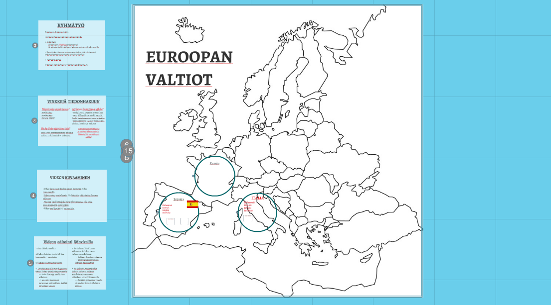 7. Oppitunti Matka Euroopan valtioihin Ennen oppituntia opettaja on tarkastanut että kaikki ruudut on oikeilla paikoillaan. Opettaja voi myös muuttaa maiden esittelyjärjestystä.