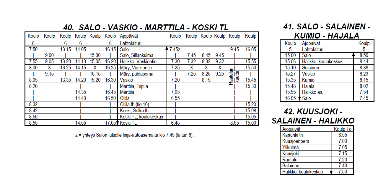 MENNÄÄN BUSSILLA! aikataulut 31.12.2016 asti Kutsu syyskokoukseen!