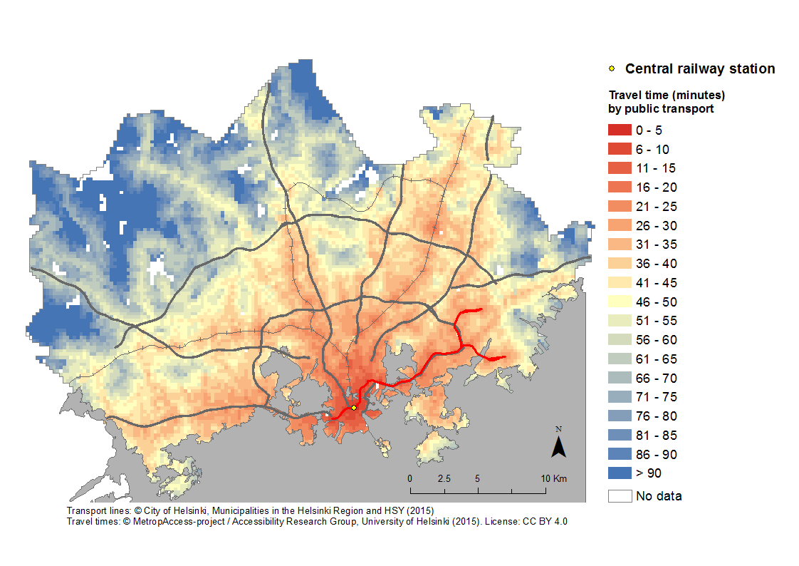 Taustaa Pyöräily ja saavutettavuus ovat ajankohtaisia aiheita, joita on tutkittu viime aikoina paljon Pääkaupunkiseudun matka-aikamatriisi (Toivonen ym.