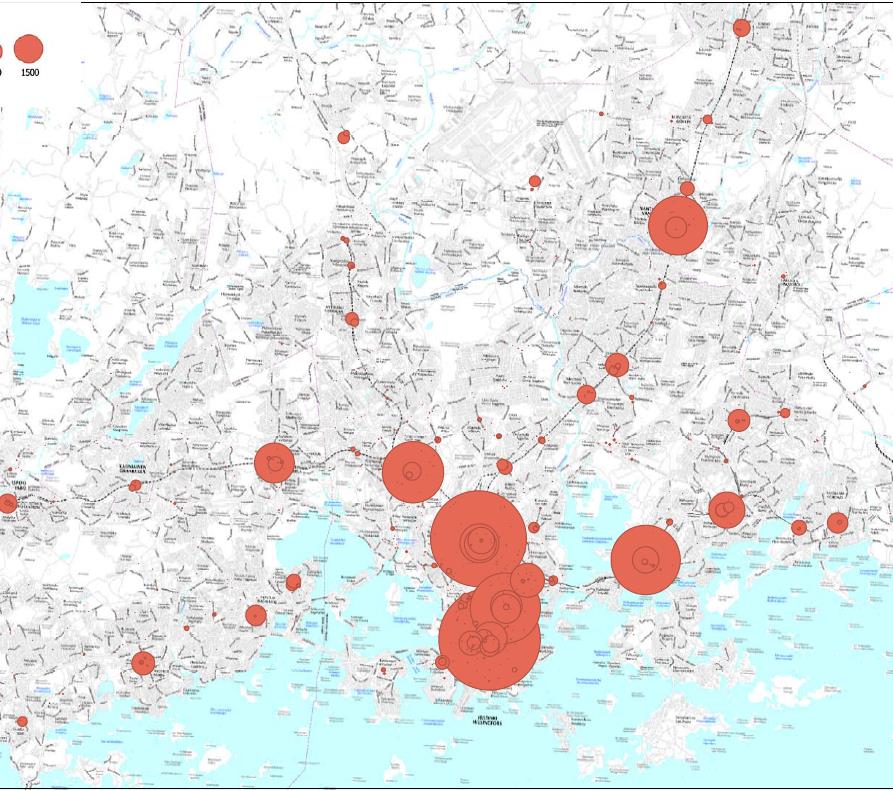 Vaihdot keskittyvät ja vaihdollisuus matkalla yleistyy