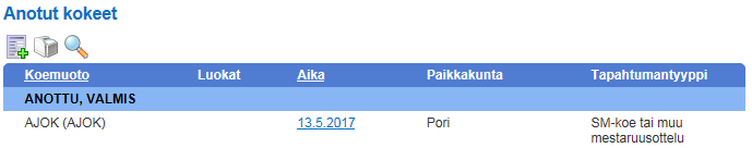17.8.2016 12(16) Anomuksen tallentaminen tallenna koeanomus painamalla anomuksen alaosassa olevasta painikkeesta.