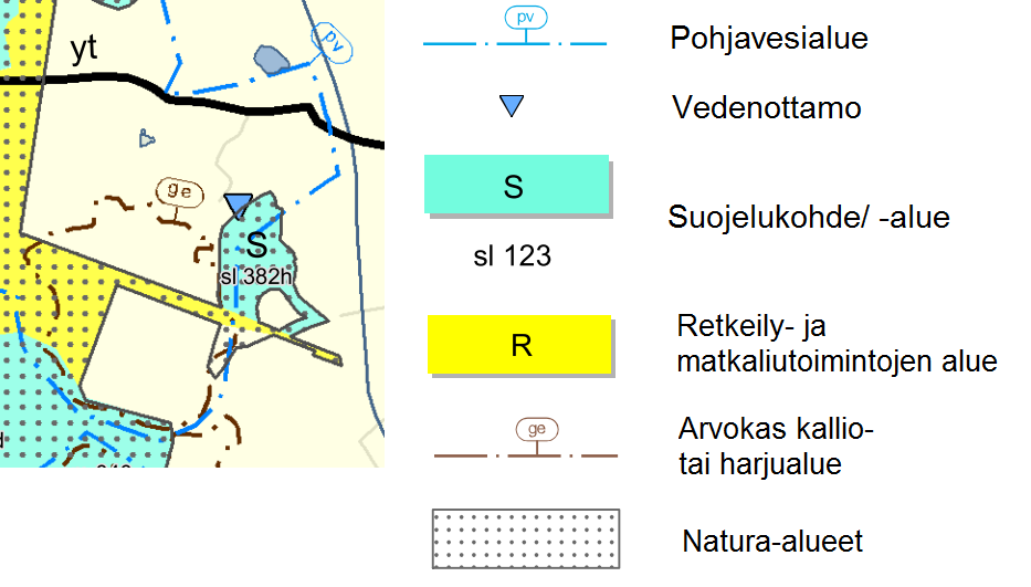 52 Kuva 9. Yrjännummen pohjavesialue Salon seudun maakuntakaavassa.