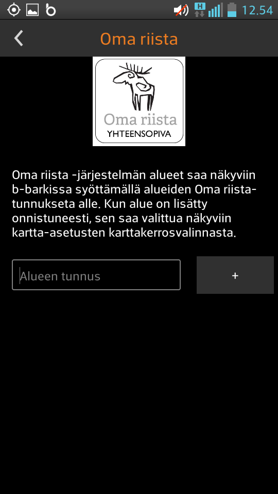 Oma riista -yhteensopivuus Oma riista - yhteensopivuus Oma riista -järjestelmän alueet saat näkyviin