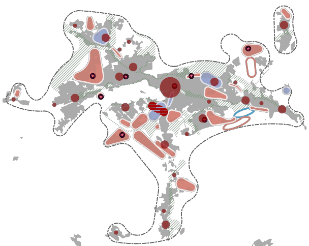 Työpaikka-alueet Keskukset Osaamiskeskittymät Yritysalueet Keskushakuiset työpaikat usein työvoimavaltaisia; saavutettavuus ja