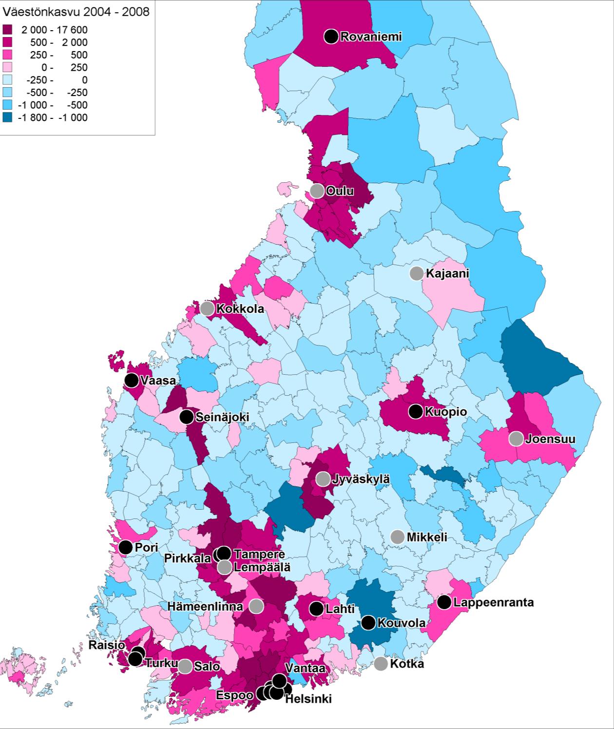 YLEISIMMÄT TIETOLÄHTEET Ruututietokanta 250 x 250 m, Tilastokeskus Ketjutietokanta, Ramboll Finland Tiedot n. 360 ketjusta ja n.