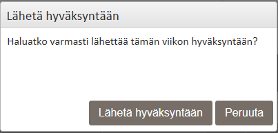 4.3 Työajan syöttö-osio Toukokuu 2016 16 (32) Työajan syöttö-osiossa kirjataan viikolla/osaviikolla tehty työaika työlajeittain kyseisen ajanjakson päiville. 4.3.1 Toimintopainikkeet Lisää: Uuden tapahtumarivin lisäys taulukkoon.