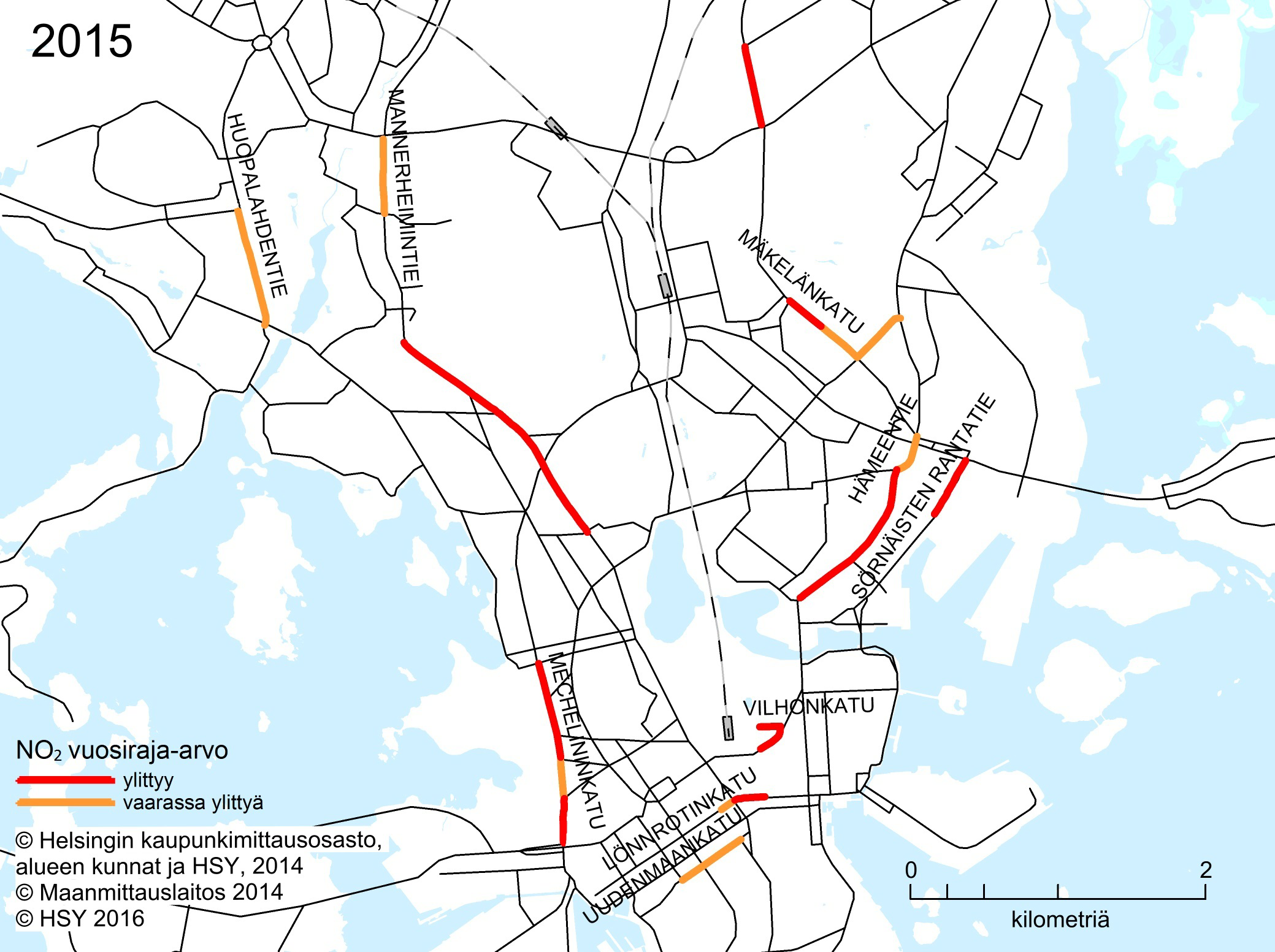 enää kuulu Runeberginkatu, Mannerheimintien eteläosa, Unioninkatu, osa Lönnrotinkatua ja Mäkelänkadun itäosa eikä Nordenskiöldin kadun ja Topeliuksenkadun risteysalue.