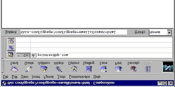 Alla olevassa näytössä esitetään tulostimeen lähetettävä sähköpostiviesti, jossa pyydetään, että asetussivu palautetaan HTML-muodossa: Tulostin etsii uusia sähköpostiviestejä kolmen minuutin välein.