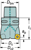 V 1) D 5m dm m D c2 l 1 a p n max 2) Coromant Capto 15 1.500 RA365-038C4-S15M - 3 - - - 1 1.1 1.575 1.102 1.764 2.362.236 18000 2.000 RA365-051C5-S15M - 4 - - - 1 1.8 1.968 1.378 2.264 2.362.236 15700 2.