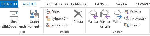 PALVELUKUVAUS 35 (47) 1. Uusi sähköpostiviesti o Voit lähettää uuden sähköpostiviestin klikkaamalla tätä, tai painamalla näppäinyhdistelmää CTRL + N. 2.