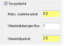 ENSIMMÄISEN TYÖSTÖRADAN LUONTI 27 7 Valitse 10mm tasapäinen jyrsintappi. 8 Kirjoita G57 - puristin 1 kommentiksi. 9 Valitse Työstöparametrit. 10 Anna 75.0 Sivusiirron prosentiksi.