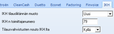 IKH UUDISTETTU TILAUSLIITÄNTÄ KÄYTTÖOHJE YLEISTÄ Liitännän muutokset ovat mukana versiossa 2010.3.1 ja uudemmissa. Kyseessä on siis kehitysversio.