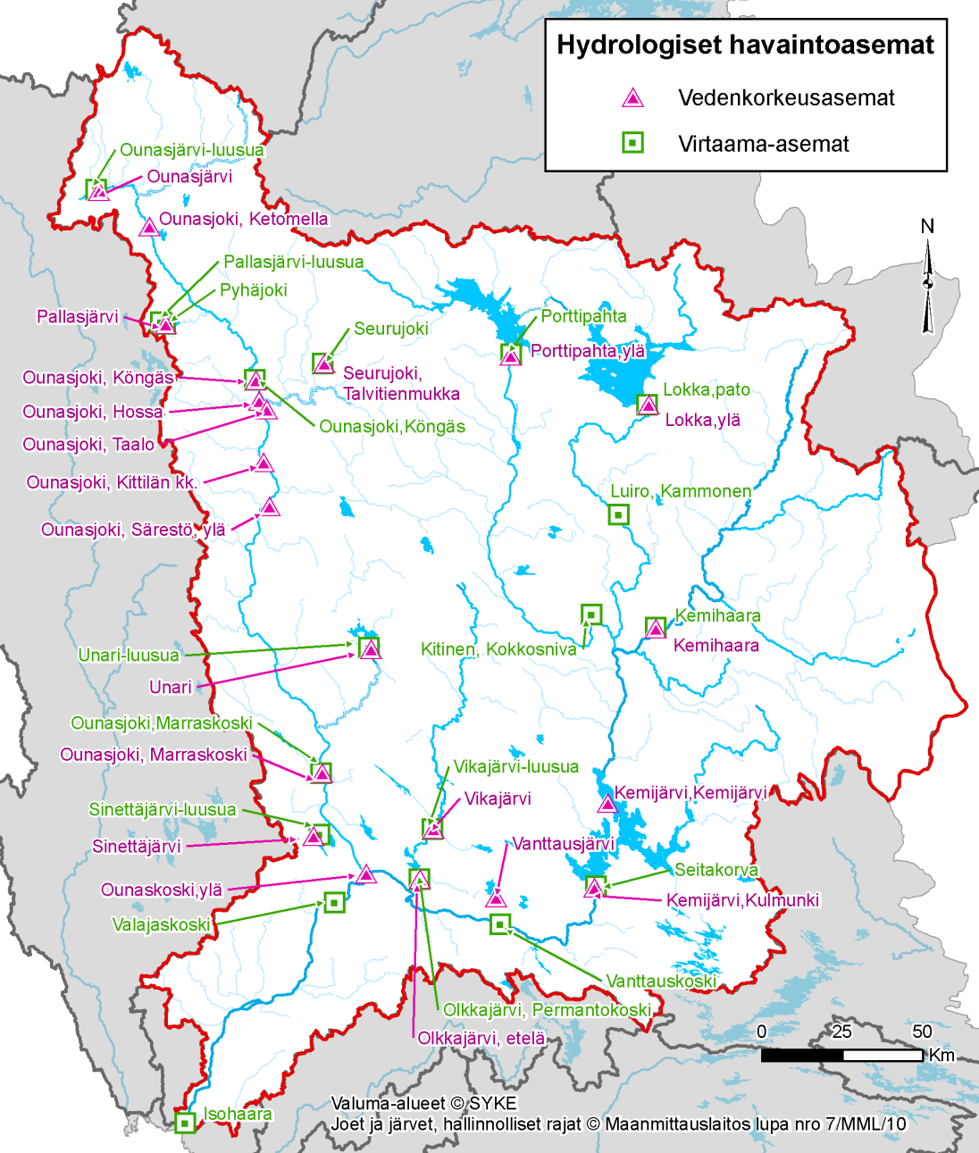 Hydrologiset tiedot LIITE 1 Iso-Kaihua 219 Rovaniemi Saarijärvi 218 Rovaniemi Saiveljärvi 218 Sodankylä Pyhäjärvi 216 Rovaniemi Pikku-Kaarni 214 Rovaniemi Iso Akanjärvi 210 Savukoski Suopankijärvi