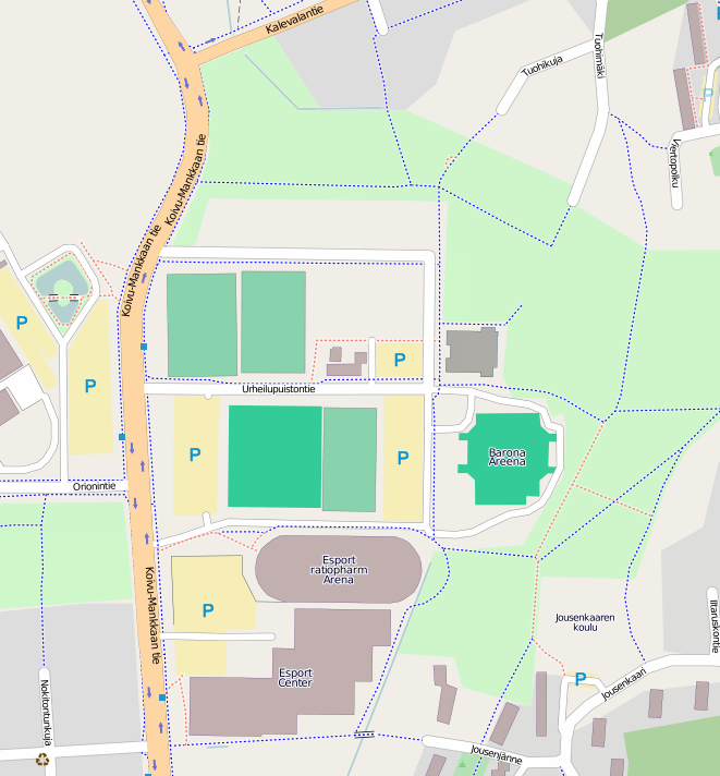 2.2. Tapahtumaraittien palvelutason parantaminen Metroasemalta stadionille johtavat kevyen liikenteen väylät on parannettava korkeaan laatutasoon, jotta ne voivat välittää suuria hetkellisiä