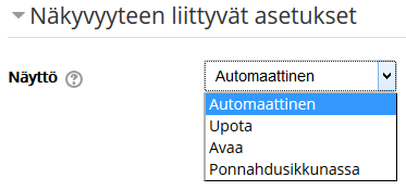 2.2.7 Verkko-osoitteen lisääminen 1) Aloita valitsemalla Lisää aktiviteetti tai aineisto -valikosta Verkko-osoite. 2) Kirjoita verkko-osoitteen nimi ja halutessasi kuvausteksti.