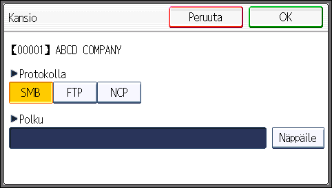 Kansioon skannauksen perustoiminnot 11. Paina [Todennus]. 12. Paina [Kansiotodennus]. 13. Paina [Muut todennustiedot].