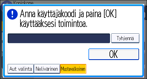 Kun todennusnäyttö avautuu Kun todennusnäyttö avautuu Todennusnäyttö avautuu, jos perustodennus, Windows-todennus, LDAP-todennus tai integrointipalvelintodennus on käytössä.