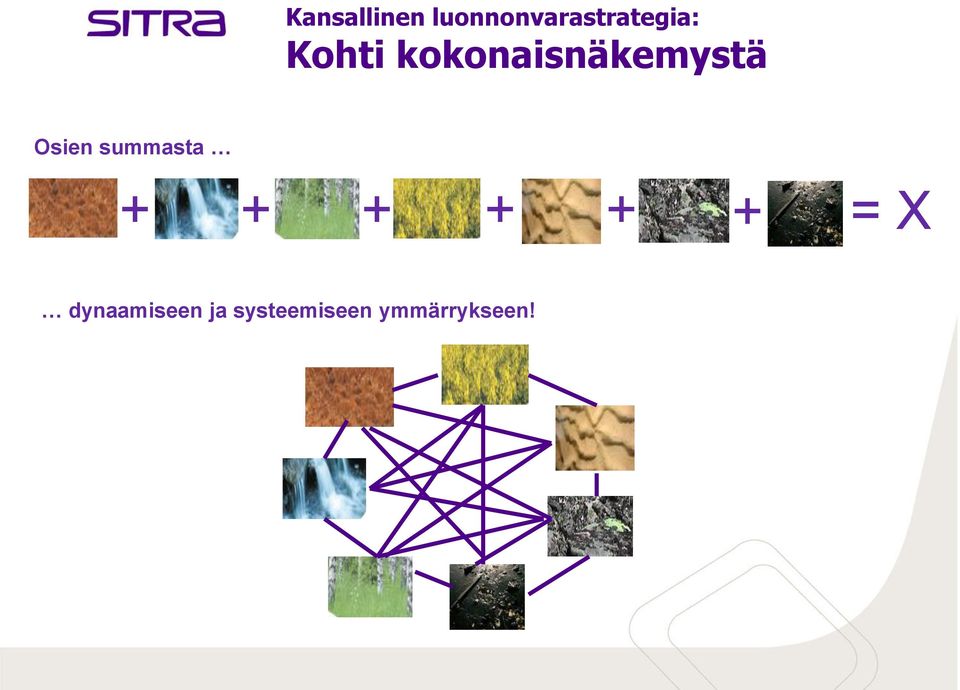 kokonaisnäkemystä Osien summasta