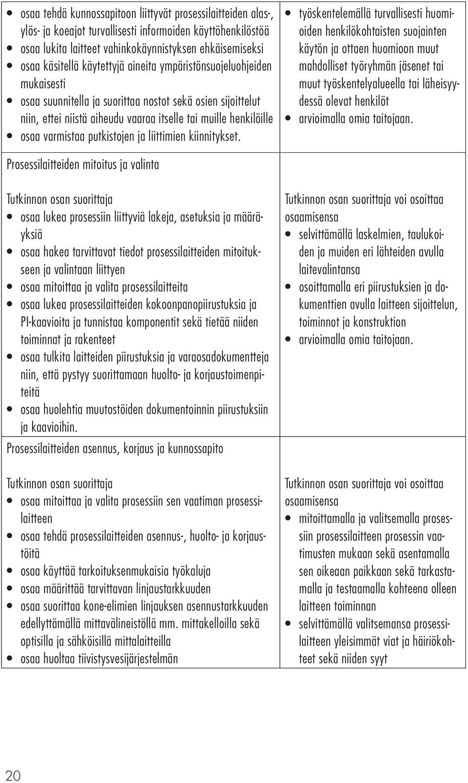 putkistojen ja liittimien kiinnitykset.