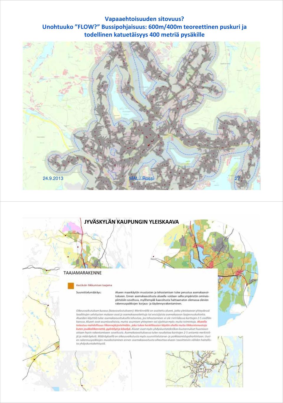 todellinen katuetäisyys 400 metriä pysäkille 24.9.