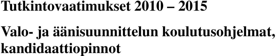 äänisuunnittelun