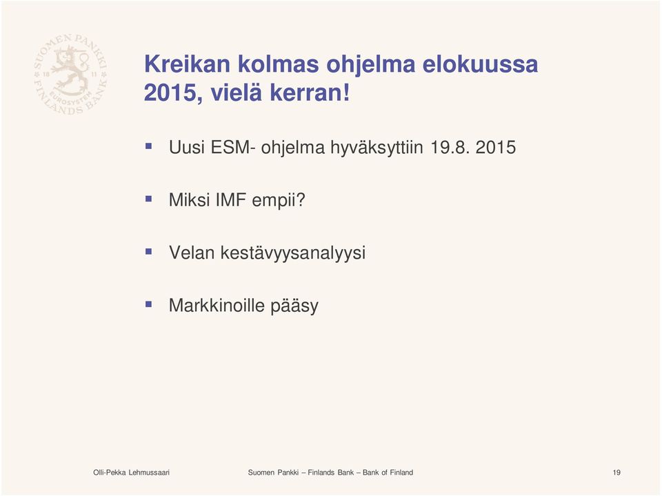 2015 Miksi IMF empii?