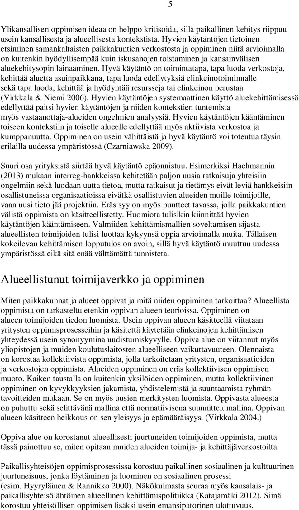aluekehitysopin lainaaminen.
