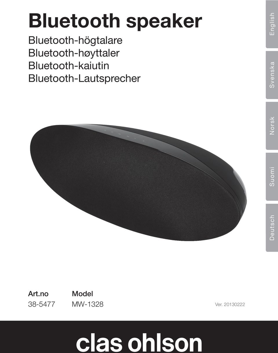 Bluetooth-Lautsprecher Deutsch English