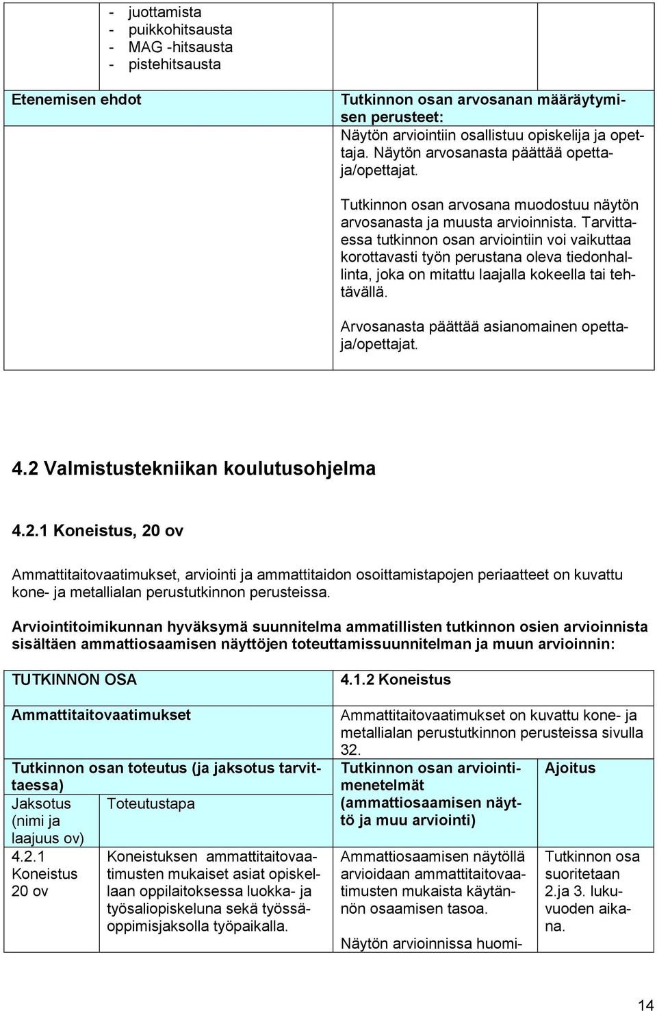 Tarvittaessa tutkinnon osan arviointiin voi vaikuttaa korottavasti työn perustana oleva tiedonhallinta, joka on mitattu laajalla kokeella tai tehtävällä.