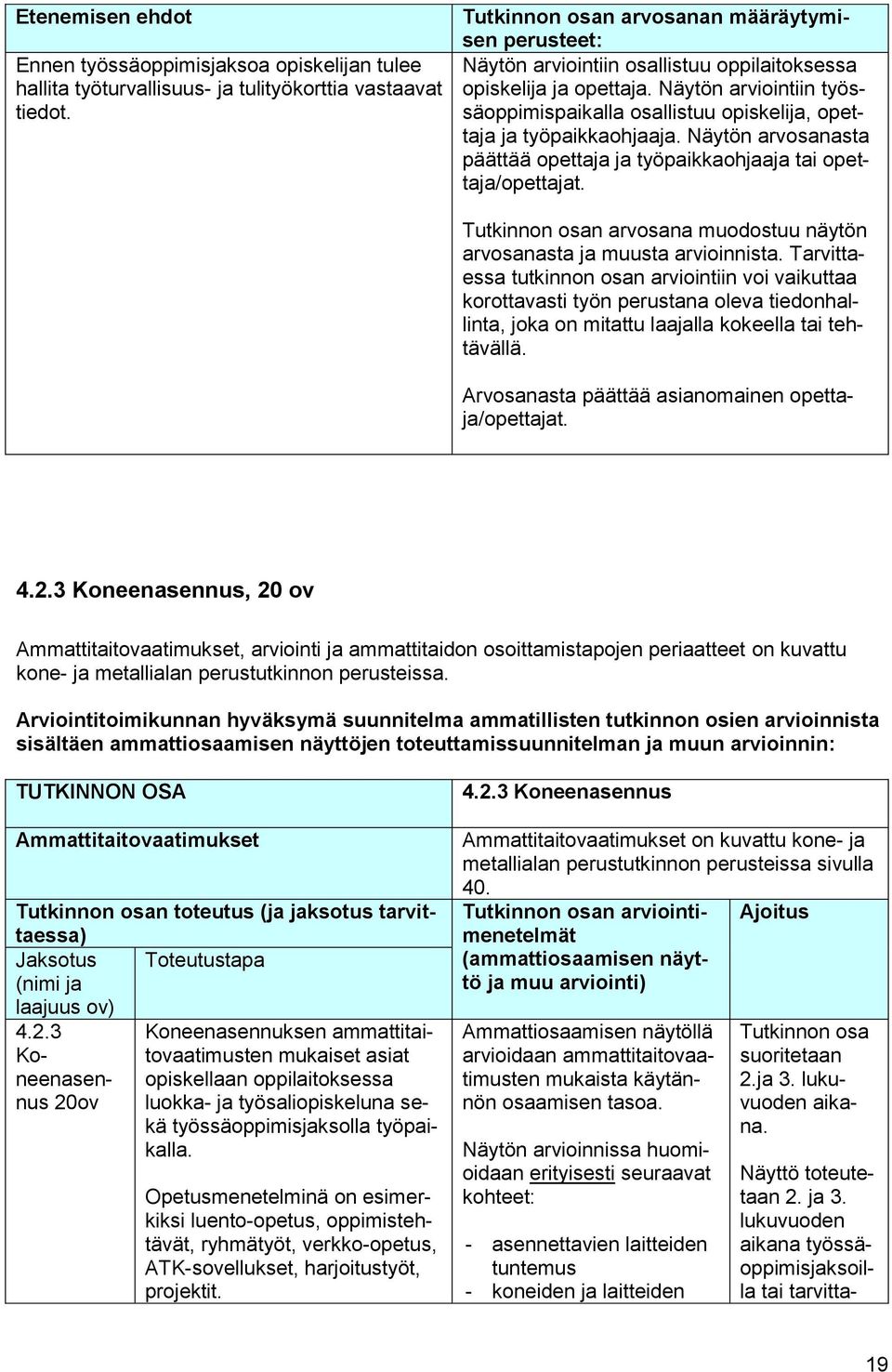 Näytön arviointiin työssäoppimispaikalla osallistuu opiskelija, opettaja ja työpaikkaohjaaja. Näytön arvosanasta päättää opettaja ja työpaikkaohjaaja tai opettaja/opettajat.